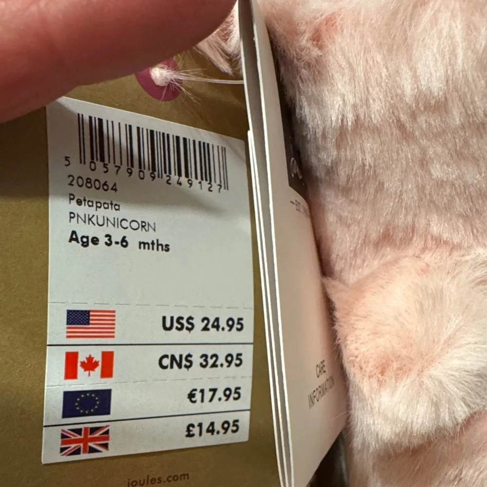 Joules Baby Booties Animal Character- 3-6mos-NWT- Cozy